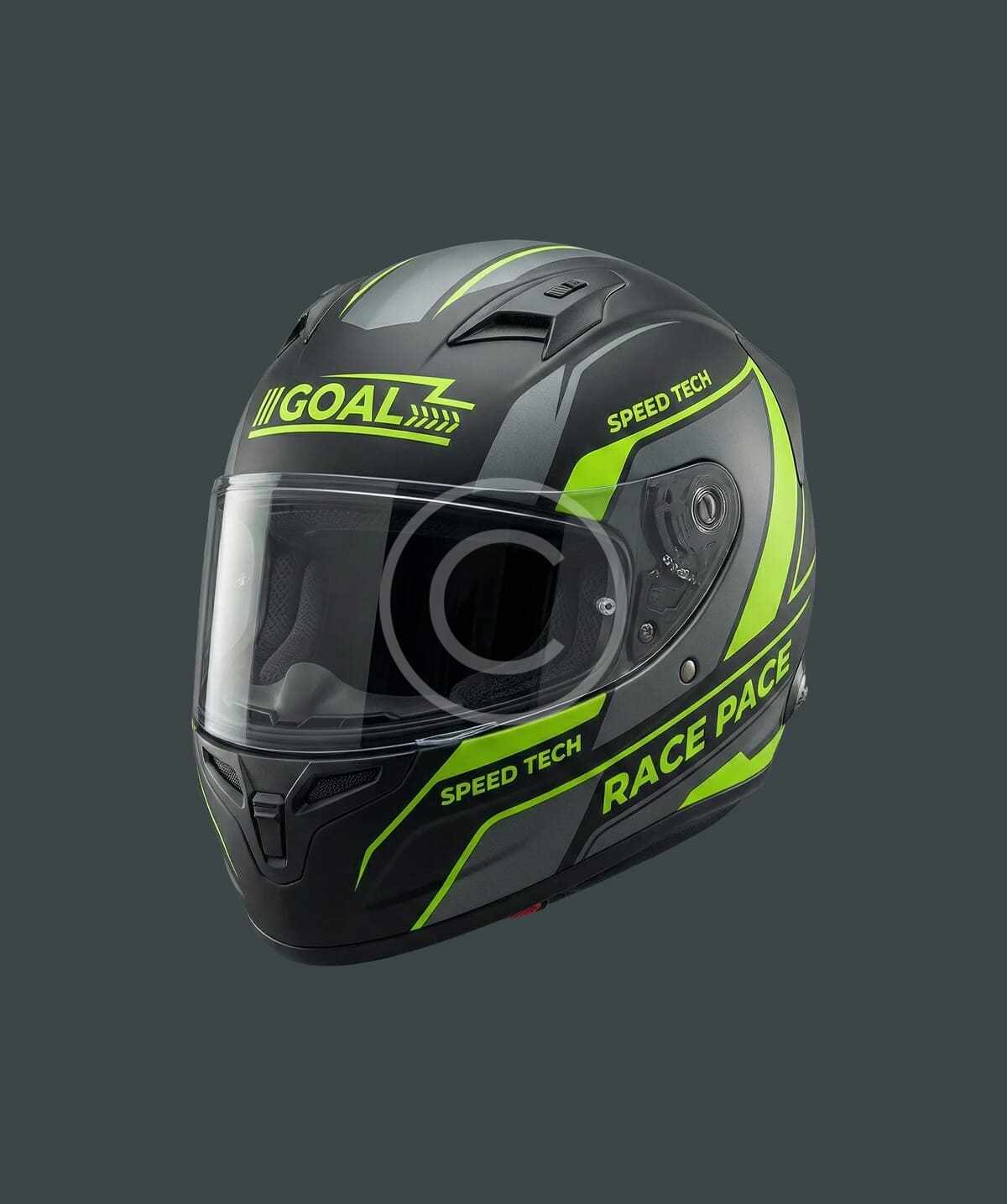 Streamlined racing helmet