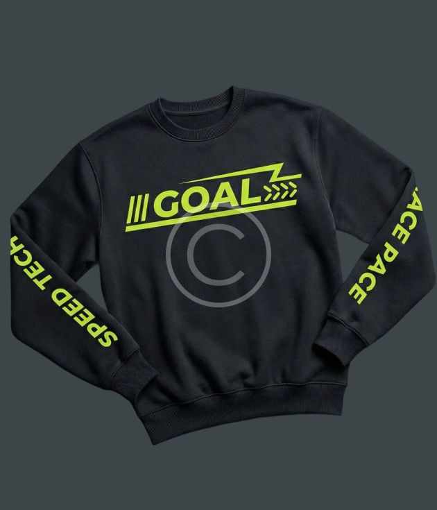 Bold print crewneck sweatshirt