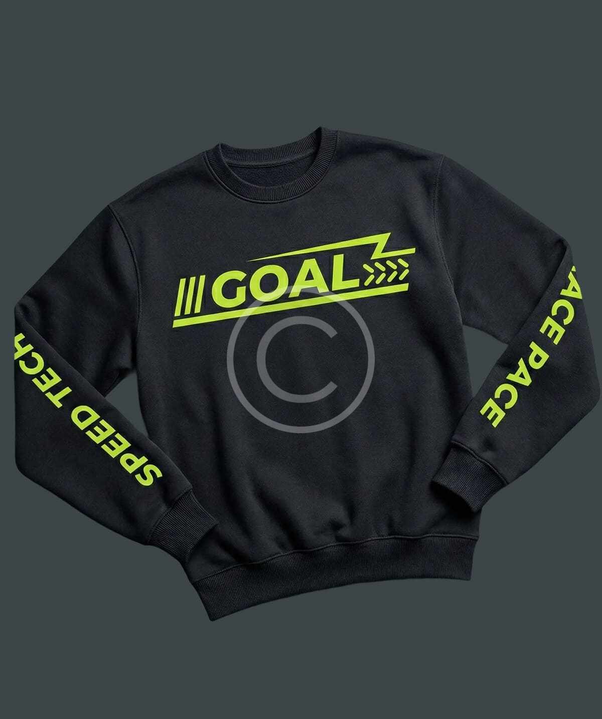 Bold print crewneck sweatshirt